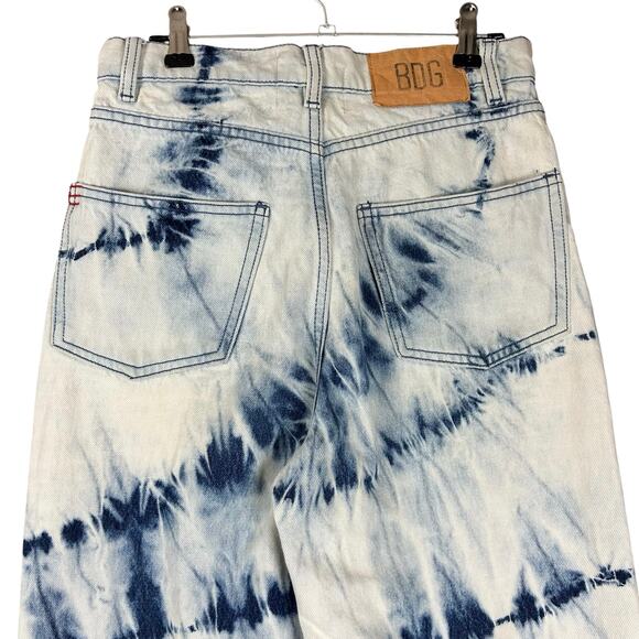 BDG Urban Outfitters Jeans Women Size 26 Blue High Rise Wide Leg Bleach Tie Dye - Picture 5 of 13